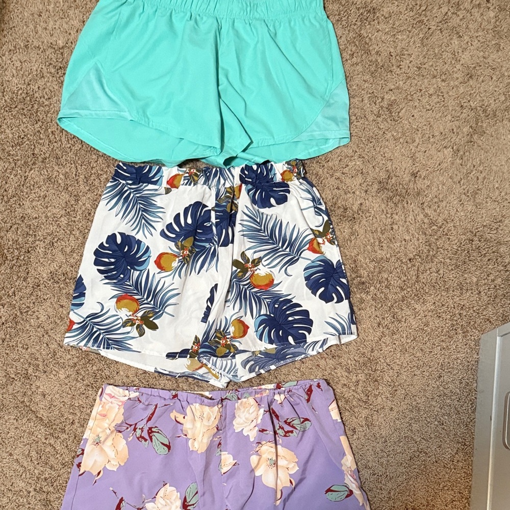Set of Three Colorful Women's Shorts